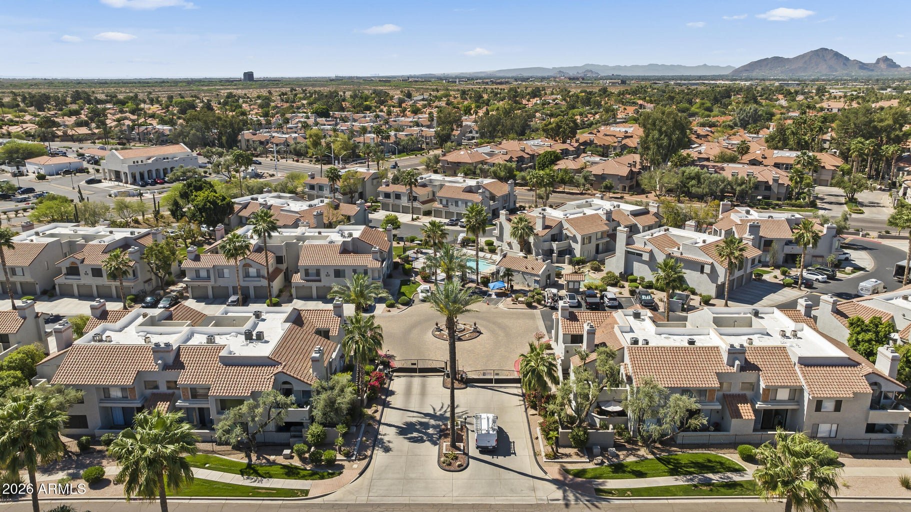 Aerial view of the Scottsdale Ranch community