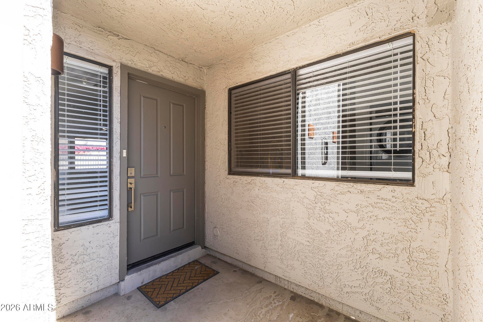 Front entry door of the unit