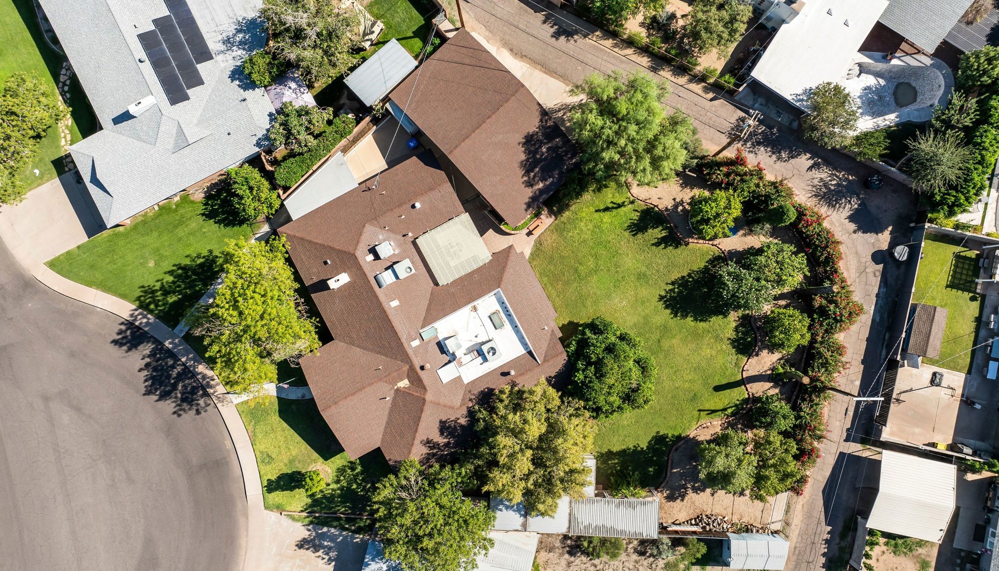 Aerial lot view of 2047 W Cambridge Ave, Phoenix, AZ