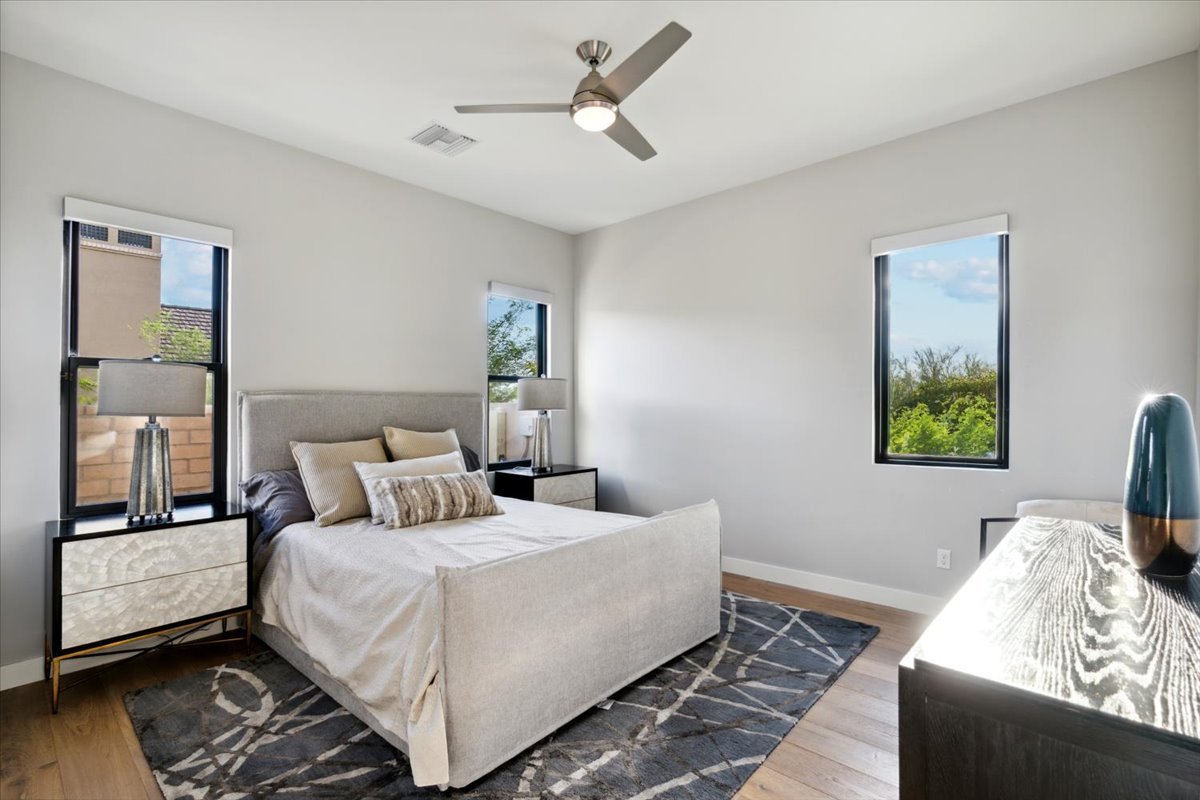 Secondary bedroom with large windows
