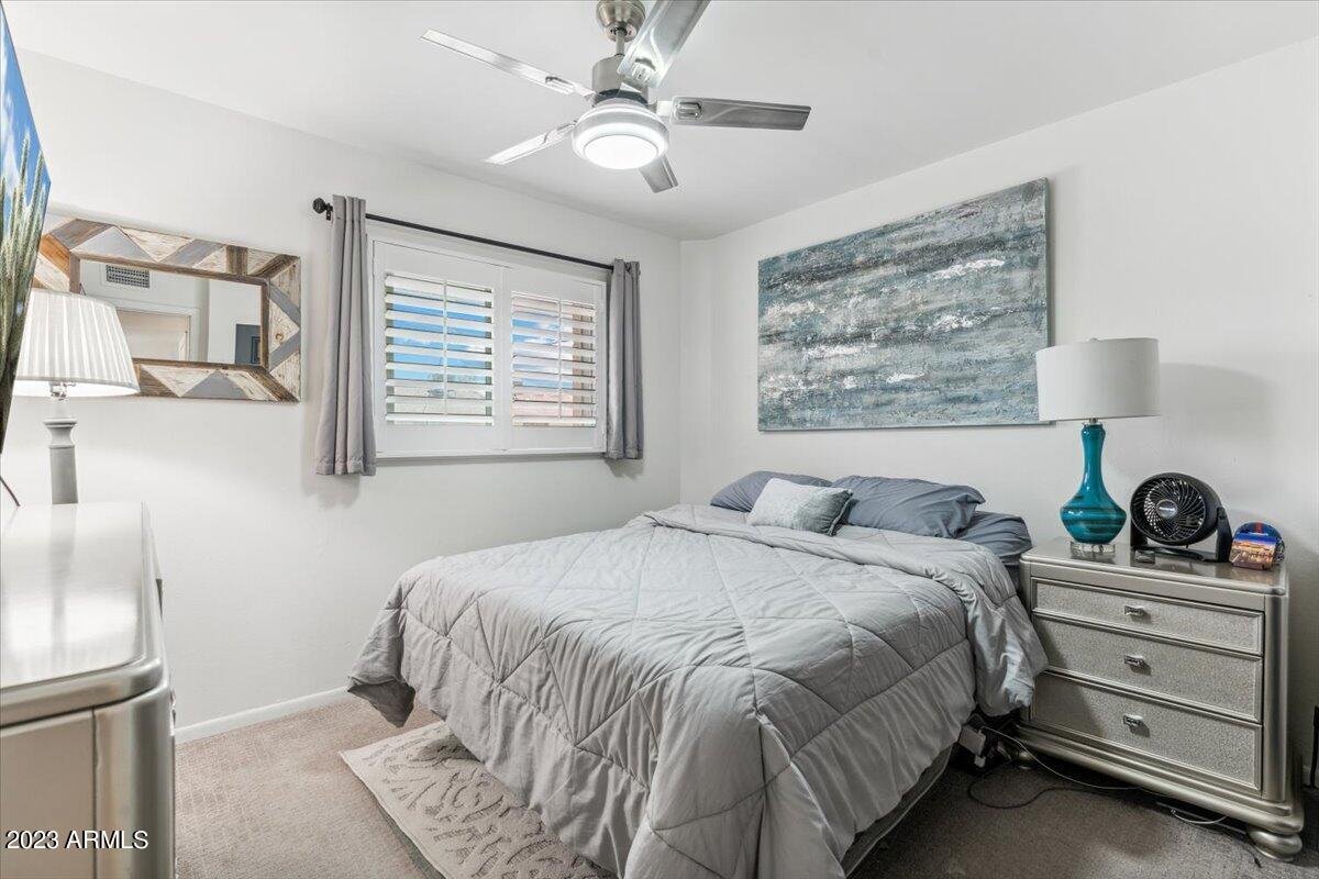 Third bedroom with plantation shutters