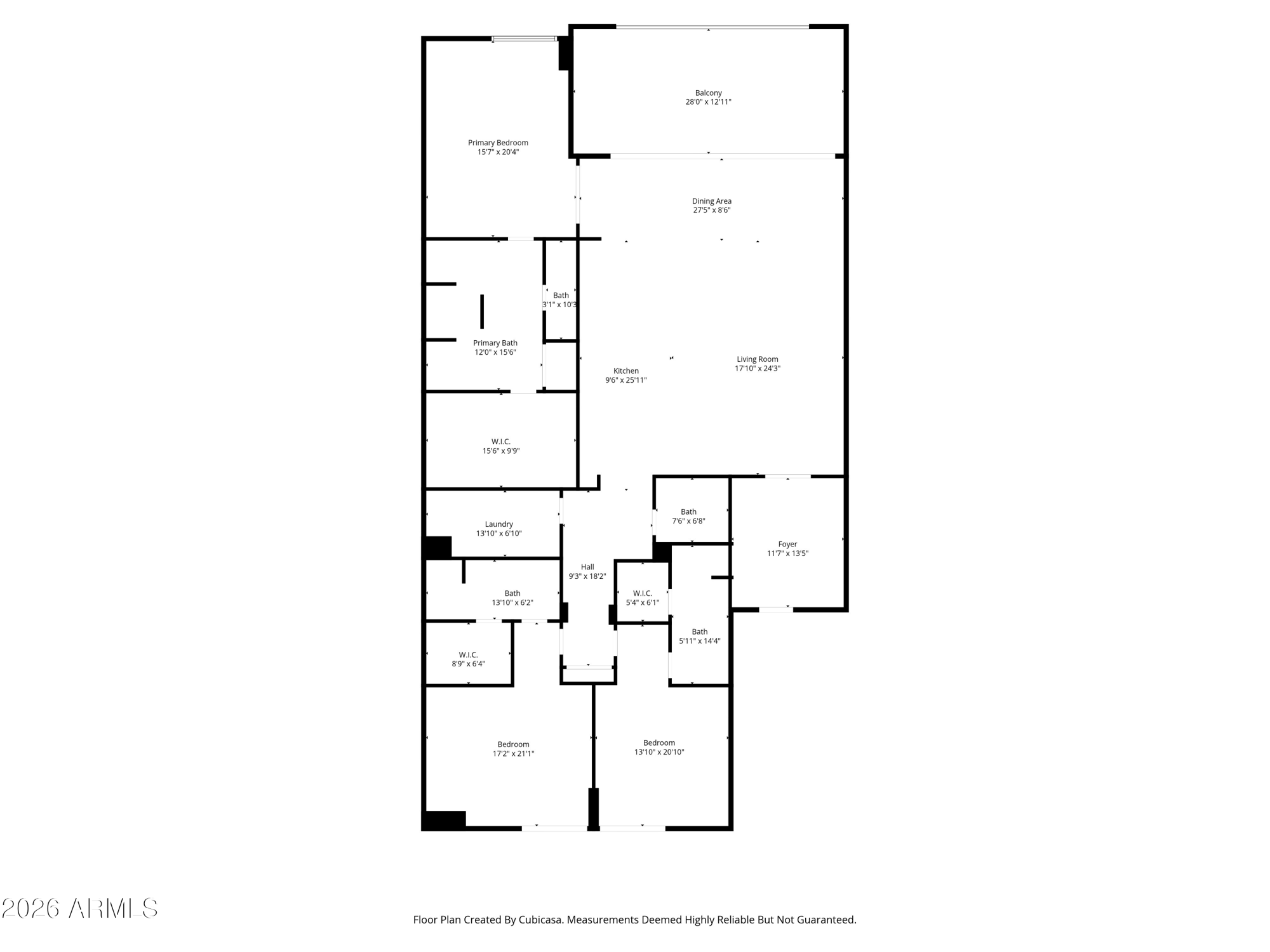 Floor plan of 6587 N Palmeraie Blvd Unit 2021