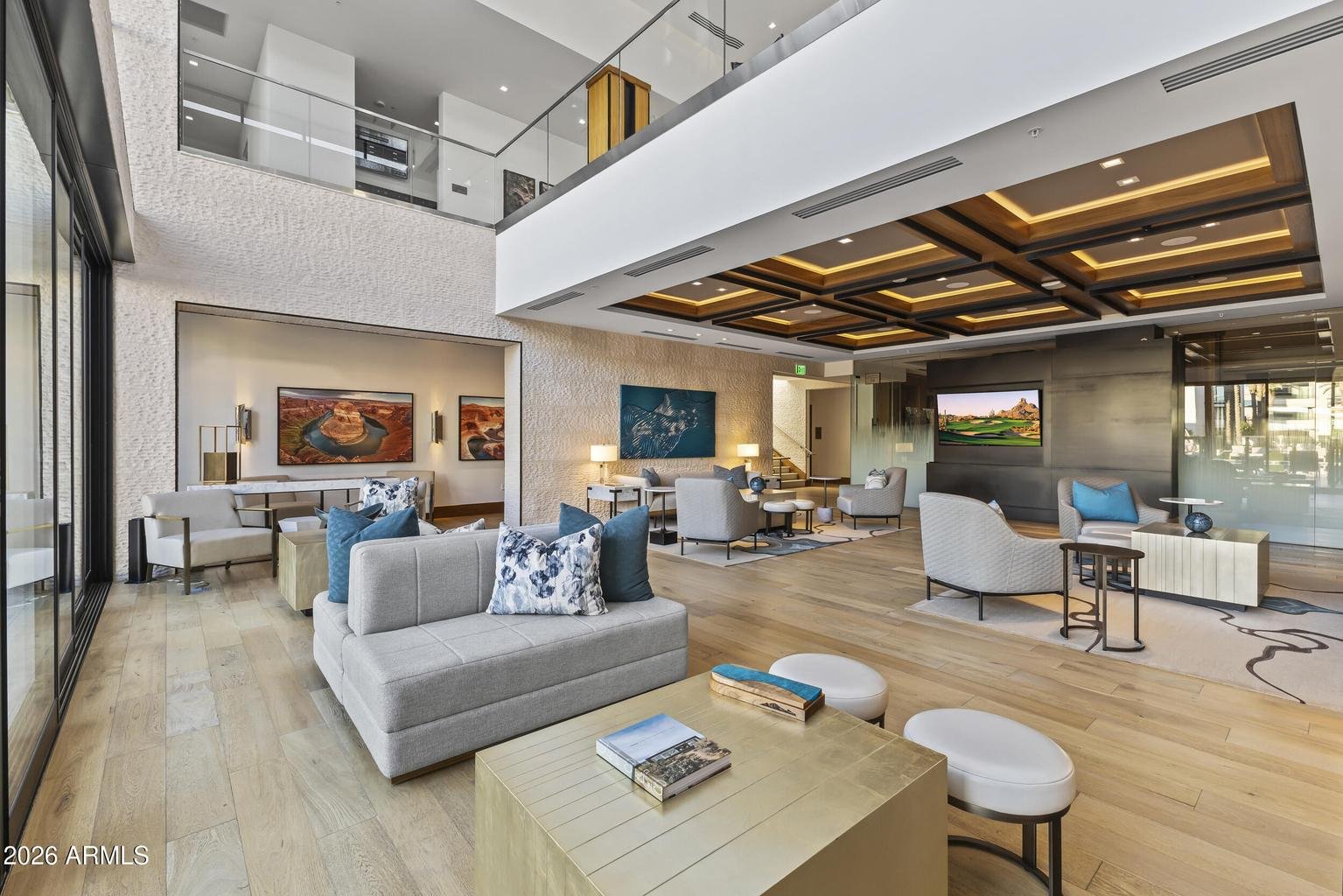 Indoor resident lounge and social space