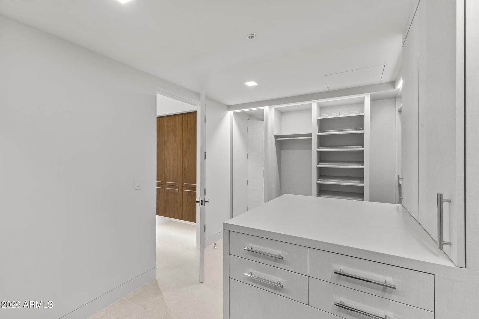 Custom-built walk-in closet