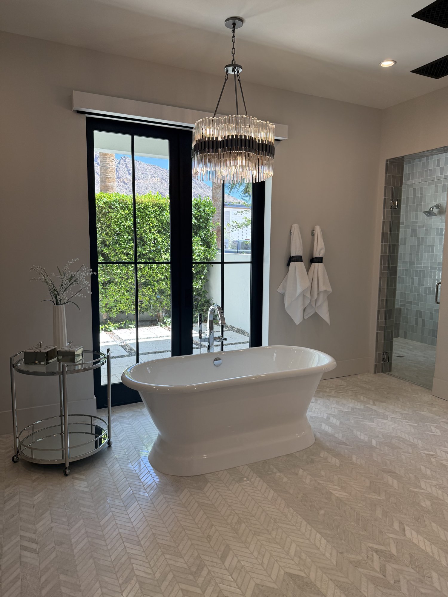 Primary bath in a recent Arcadia home