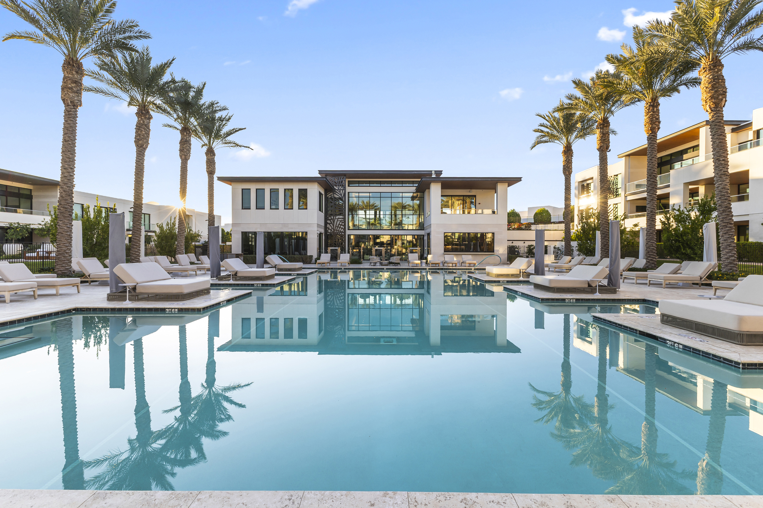 Resort-style pool at the Ritz-Carlton Residences, Palmeraie, Paradise Valley